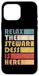 Coque pour iPhone 16 Pro Max Relax Stewardess, Hôtesse De L'air