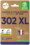 Pack De Cartouches D'encre 302 Xl Noir + Couleurs - Compatible Hp Jetline - Le Pack De Cartouche