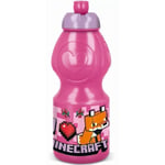 Minecraft Vattenflaska/Sportflaska för Barn 400ml Rosa