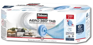 Lot 6 Recharges galet percé 450gr neutre absorbeur d'humidité aéro 360° RUBSON