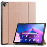 Tech-Protect SmartCase - Étui à Rabat avec Support magnétique - Compatible avec Lenovo Tab M10 Plus 10.6 3rd Gen - Rose doré