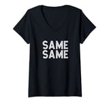 Womens Same Same But Different Backpacker Traveler V-Neck T-Shirt