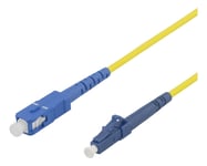 DELTACO Fiber cable, 10m, LC - SC, 9/125, OS1/2, single mode, LSZH (Lo