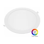 Optonica - Plafonnier led Rond 24W Extra Plat Encastrable IRC95 - Blanc Chaud 2700K