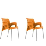 Sun Fauteuil Intérieur, Extérieur Set 2 Orange - Garbar