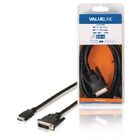 Câble HDMI à connecteur HDMI - DVI-D - DVI-D (24 + 1 broches) mâle, 2,00 m noir