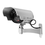 Xclio Silver DummyCam Solar Powered CCTV Dummy Camera with Flashing LE