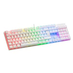 Clavier Mécanique FRGB Mars Gaming MK60 Blanc Antighosting Switch Mécanique Marron Langue Français