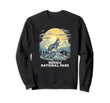 Denali National Park Gray Wolf Vacation Destination Wildlife Sweatshirt