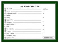 221B BAKER STREET SOLUTION NOTES - PACK OF 40 (20 DOUBLE SIDED SHEETS) - GREEN