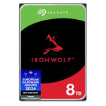 Seagate IronWolf, 8TB, Enterprise Internal NAS HDD - CMR 3.5 Inch, SATA 6GB/s, 5,400 RPM, 256 MB Cache for RAID NAS, Rescue Services - Frustration Free Packaging (ST8000VNZ02)