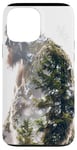 Coque pour iPhone 13 Pro Max Bigfoot Figurine Sasquatch Yeti Nature Double exposition Art