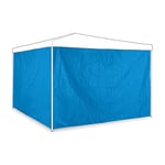 relaxdays Paroi latérale tonnelle, Lot de 2, Panneau pour pavillon 3x2 m, imperméable, sans fenêtres, Plastique, Bleu