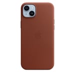 Coque en cuir pour Apple iPhone 14 Plus - Ambre - Neuf