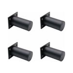 4 Pieds De Meubles Réglables Noir Mat , En Alliage D'aluminium 38x80 Mm, Pied De Support Pour Canapé De Meuble - Groofoo