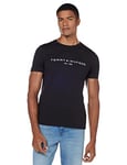 Tommy Hilfiger Men's Core Tommy Logo Tee Mw0mw11465 T-Shirt, Black, XS