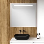 Baikal Miroir pour Maison, différentes Formes et Dimensions Disponibles. Miroir avec éclairage LED. Styles Qui s'adaptent à la Salle de Bain ou à n'importe Quelle pièce de la Maison. 90 x 80 cm LED