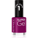 Rimmel Super Gel Geleneglelak uden UV/LED forsegling Skygge 025 Urban Purple 12 ml