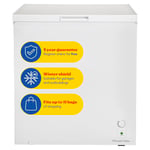 Russell Hobbs White Chest Freezer 198L Freestanding with 5 Year Warranty, Adjustable Thermostat, Chill or Freeze Function, 4 Star Freezer Rating & Suitable for Outbuildings & Garages RH198CF0E1W