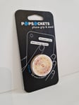 PopSockets PopGrip Extendable Stand Phone Grip Holder Stand Golden Silence