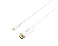 UNITEK 1.8m 4K USB-C to DisplayPort 1.2 Cable in White Plastic Housing. Supports upto 4K@60Hz. Plug &amp; Play. HDCP2.2 for 4K Netfli, Amazon Prime Video &amp; More. USB3.1. Gold Plated Connectors. White. (p/n: V400A)