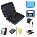 Pack Premium 6 en 1 Nintendo 2DS - Bleu - chargeur, housse, protection, batterie