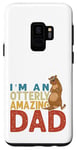 Coque pour Galaxy S9 Jeu de mots drôles de loutre de mer I'm An Otterly Amazing Dad Fête des pères