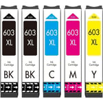 Cartouche 603XL Compatible avec Cartouches Encre Epson 603 603 XL, pour Expression Home XP-2100 XP-2105 XP-3100 XP-3105 XP-3150 XP-4100 XP-4105, Workforce WF-2810 WF-2830 WF-2835 WF-2850