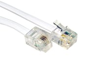 RJ11 ADSL 4 Wire Internet Straight Wired Sky BT Cable Modem Lead (6P4C) 30cm