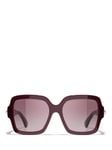 CHANEL CH5479 Women's Square Sunglasses, Red