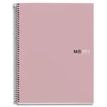 Miquelrius Cahier carte spirale ORIGINAL - 21x29,7cm 160 pages 90g 5x5 Coloris rose sable