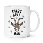 Crazy Goat Man Stars 10oz Mug Cup - Funny Animal