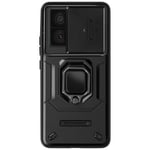 Avizar Case Bague pour Xiaomi 13T et 13T Pro - Sliding Camera Cover, Black