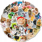 Autocollants Animaux Amusants Cat Meme, 200 Pi¿¿Ces, Gr,Aesthetic Couleurs Stickers, Imperm¿¿Able Vinyle Autocollant Pour Telephone Ordinateur Portable Macbook Scrapbooking