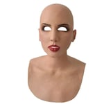 Halloween Mask Latex Kvinnlig Förklädnad Cross Dress Transgender Gummi Full Head Masker