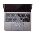 Philbert MacBook (A1534 / A1708) Keyboard Deksel m. Nordisk Tastatur - Transparent / Svart