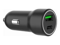 Gembird - Strömadapter För Bil - 20 Watt - 4 A - Pd, Quick Charge 3.0 - 2 Utdatakontakter (Usb, 24 Pin Usb-C) - Svart