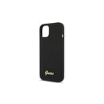 Guess kotelo iPhone 13 6.1 "GUHMP13MLSLMGBK black hardcase Silicone Script Gold Logo