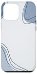 Coque pour iPhone 12 Pro Max Motif tourbillons bleu clair, bleu marine et noir