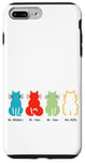 iPhone 7 Plus/8 Plus Colorful Cat Quartet - Charming Feline Silhouette Series Case