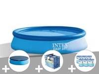 Kit piscine autoportée Intex Easy Set 3,05 x 0,76 m (avec filtration) + Bâche à bulles + Bâche de protection + 6 cartouches de filtration