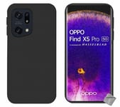 Housse etui coque silicone gel fine pour Oppo Find X5 Pro 5G + film ecran - NOIR