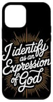 Coque pour iPhone 12 mini Je m'identifie comme une expression de Dieu