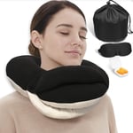 BUYUE Travel Neck Pillows for Airplanes, 360° Head Support Sleep for Long Flig