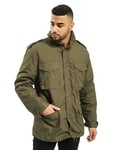 Brandit - Parka Homme M65 Standard Terrain Militaire Bouton Pression Doublure Détachable - Vert, XL