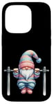 Coque pour iPhone 14 Pro Funny Working Out Gnome With Pull-Up Bar For Fitness Lover