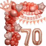 70 Ans Ballons Guirlande Or rose, Décoration 70 Ans anniversaire Femme, 70 Ans Or rose Arche Ballon, Or rose 70 Ans Femme Décoration, 70 Ans anniversaire Or rose, 70 Ans ballons Décoration