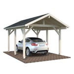 Carport Robert 11,7 M² Shingel, Grundmålad Vit