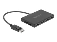 Delock - Video/Lyd-Splitter - 4 X Displayport - Stasjonær