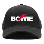 David Bowie Men's Aladdin Sane Bolt Logo Baseball Cap Black One Size Multicolour